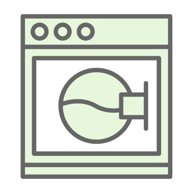 Çamaşır makinesi. Basit tasarım çizimi