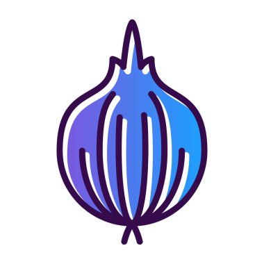 Soğan vektörü simgesi, illüstrasyon 