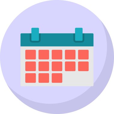 Takvim simgesi vektör illüstrasyonu