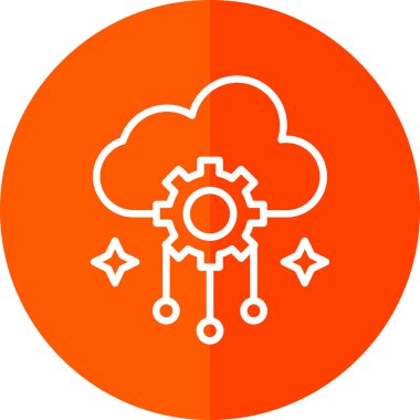 Bulut. Web simgesi basit tasarım