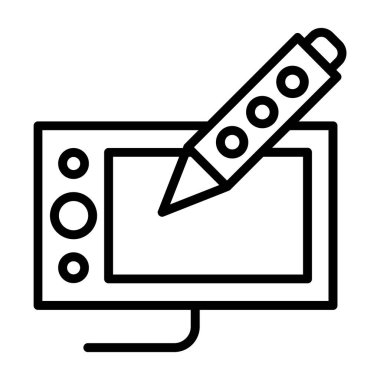 Tablet ikon vektör çizimi