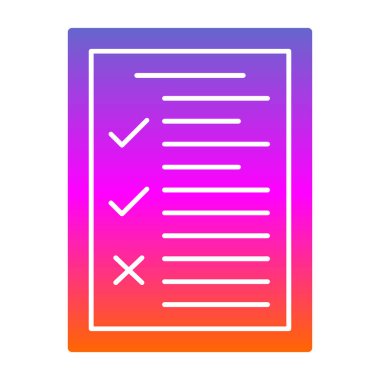 Tıbbi geçmiş web simgesi, vektör illüstrasyonu