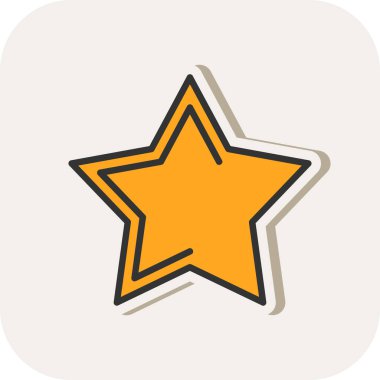 Grafik düz yıldız ikon vektör çizimi tasarımı