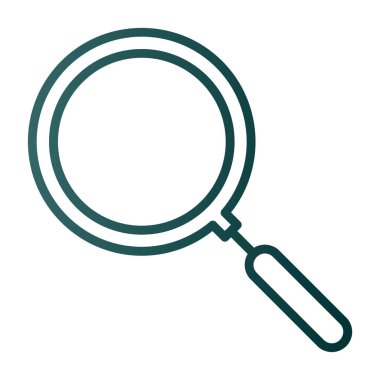 Büyüteç simgesi, düz stil, arama sembolü. Vektör illüstrasyonu