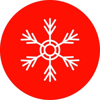 Kar tanesi simgesi, basit vektör çizim 