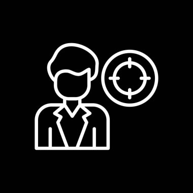 iş vektörü ince çizgi simgesi