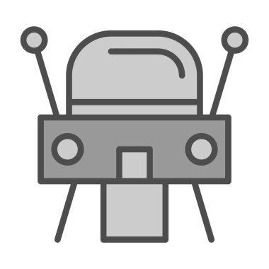 uzay gemisi kapsülü ikon vektör çizimi