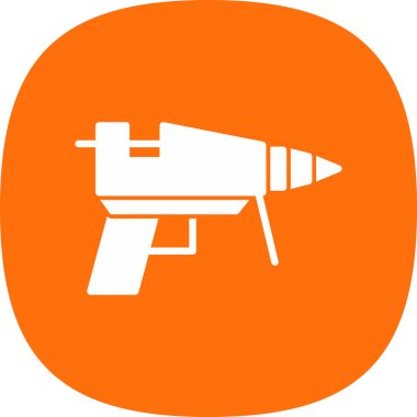 Yapıştırıcı tabancası ağ simgesi, vektör illüstrasyonu