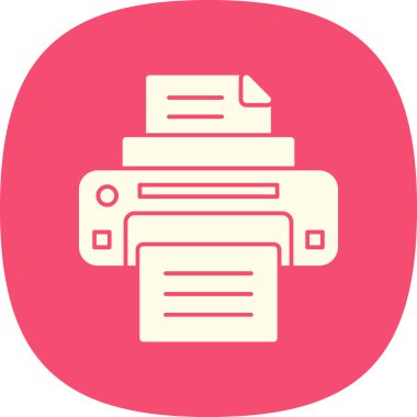  yazıcı web simgesi basit illüstrasyon