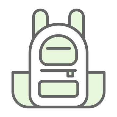 sırt çantası simgesi, vektör illüstrasyonu basit tasarım