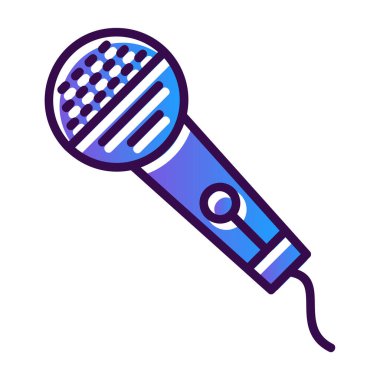 mikrofon simgesi vektör illüstrasyonu