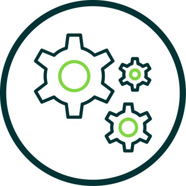 Gears'ı satırı vektör simgesi 