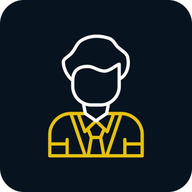 adam düz simge vektör çizim 