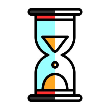 Kum saati. Basit web simgesi tasarımı. Vektör illüstrasyonu 