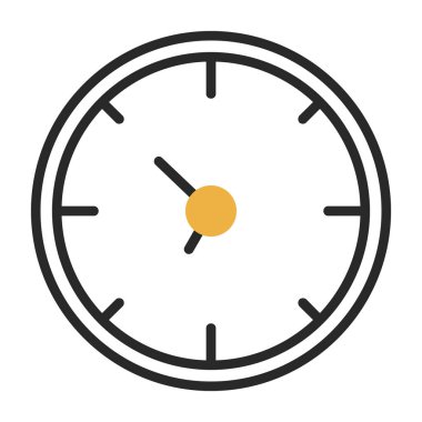 Saat. Web simgesi basit illüstrasyon                  