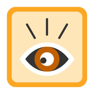 düz göz vektör simgesi basit illüstrasyon