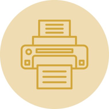  yazıcı web simgesi basit illüstrasyon