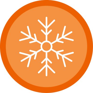 Kar tanesi düz simgesi. Vektör çizim               