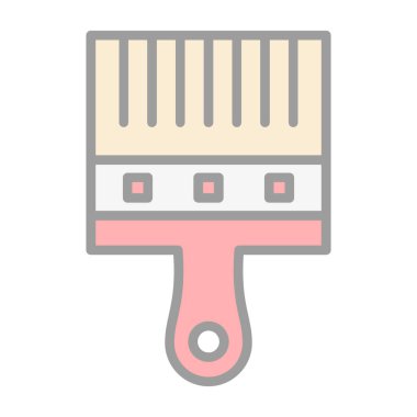 Boya fırçası simgesinin vektör illüstrasyonu