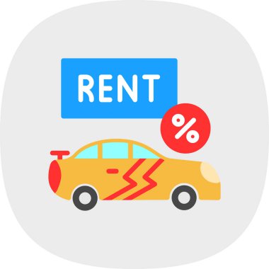 beyaz arkaplanda izole edilmiş düz stil araba satışı simgesi.