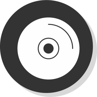 CD mi? Web simgesi basit illüstrasyon