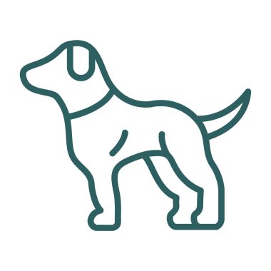 Köpek. Web simgesi basit illüstrasyon 