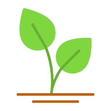 Bitki. Web simgesi basit illüstrasyon