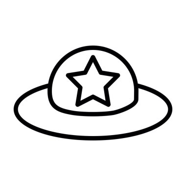 hat çizgi simgesi, vektör illüstrasyonu