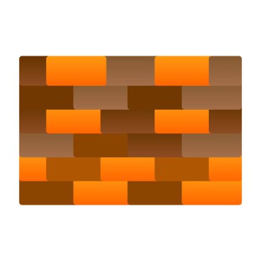 İnşaat tuğlaları düz simge, vektör illüstrasyonu