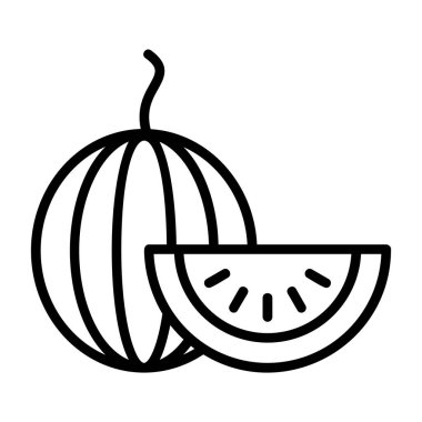 Karpuz simgesi basit illüstrasyon