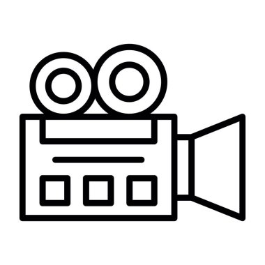 Video kamera. Web simgesi basit illüstrasyon