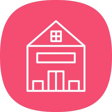 ahır inşa simgesi vektör illüstrasyonu