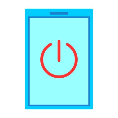 Akıllı telefon simgesinin vektör illüstrasyonu 