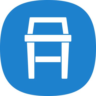 Tabure basit simgesi, vektör illüstrasyonu 