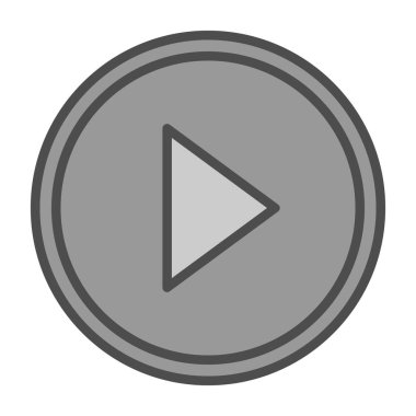 Düğme modern simge vektör resimlemesini oynat