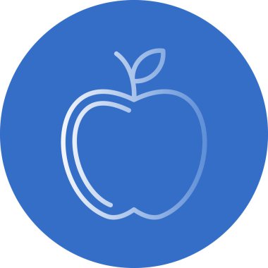 Elma. Web simgesi basit illüstrasyon
