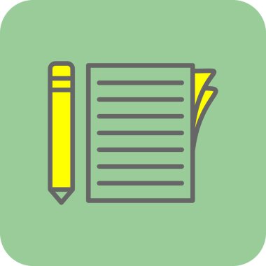 belge simgesi, vektör illüstrasyonu basit tasarım