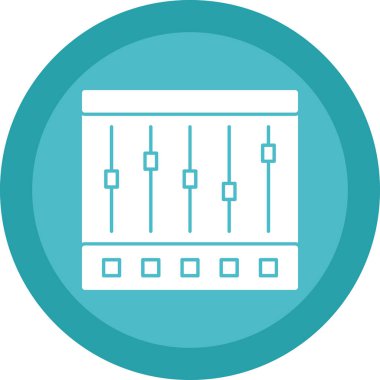 Denetleyici ya da müzik çalar simgesinin vektör çizimi 