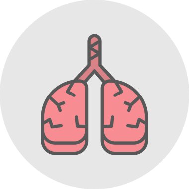 Bir insan akciğerinin vektör çizimi  