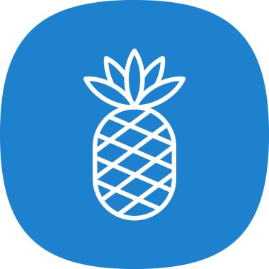 Ananas. Web simgesi basit illüstrasyon 