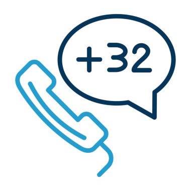 Belçika 'nın ülke kodu (+ 32) vektör simgesi 