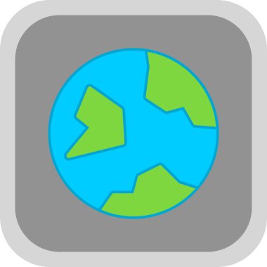 Toprak. Web simgesi basit illüstrasyon 