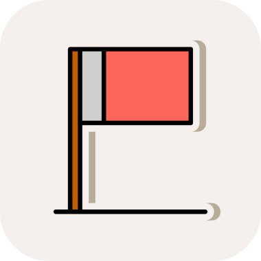 Bayrak simgesinin vektör illüstrasyonu 