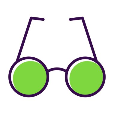 gözlük simgesi, vektör illüstrasyonu 