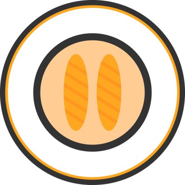 yiyecek web simgesi, basit vektör illüstrasyonu