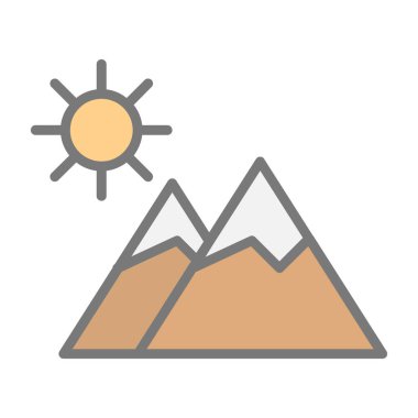 dağ ikonu vektör illüstrasyonu