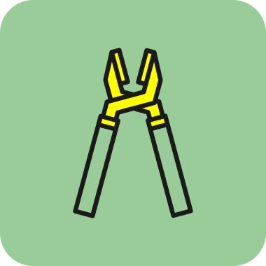 Yeşil ve siyah simgenin vektör illüstrasyonu