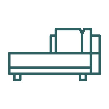 kanepe düz vektör simgesi