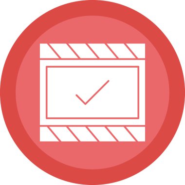 Grafik düz kontrol simgesi vektör illüstrasyonu