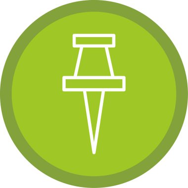 Bir Push iğnesinin vektör simgesi